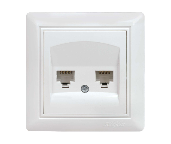Data + Numeris Telephone Socket Outlet (Rj 11 + CAT 5)