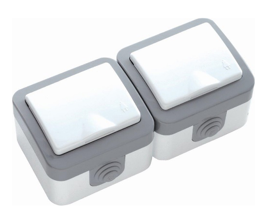 Double Socket Outlet With Protection Cover