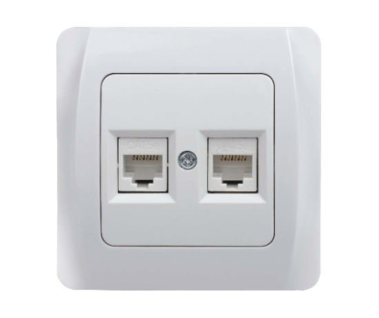 Double Data Socket Outlet (2 Pcs CAT 5)