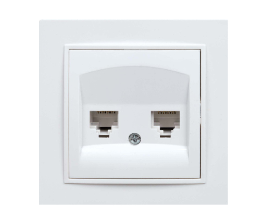 Double Data Socket Outlet       ( 2 Pcs CAT 5)