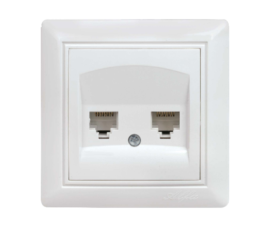 Double Data Socket Outlet ( 2 Pcs CAT 5)