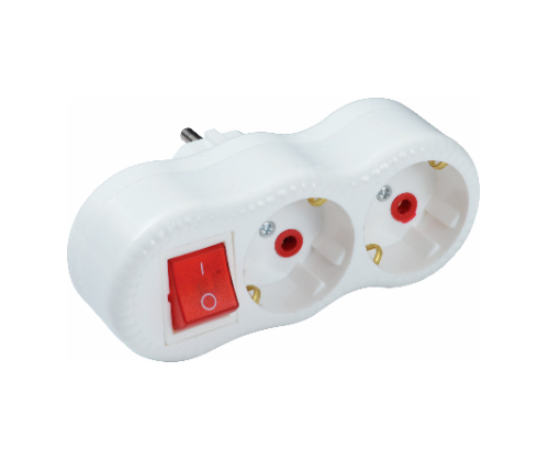 2-Gang Plug Socket With Switch