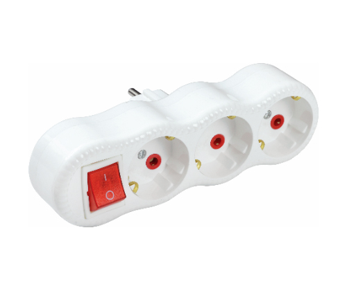 3-Gang Plug Socket With Switch