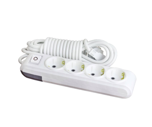 4-Gang Extension  Socket With Switch 5m