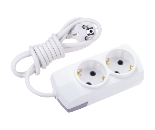 2 Gang Earthed Group Socket + 1m Cable