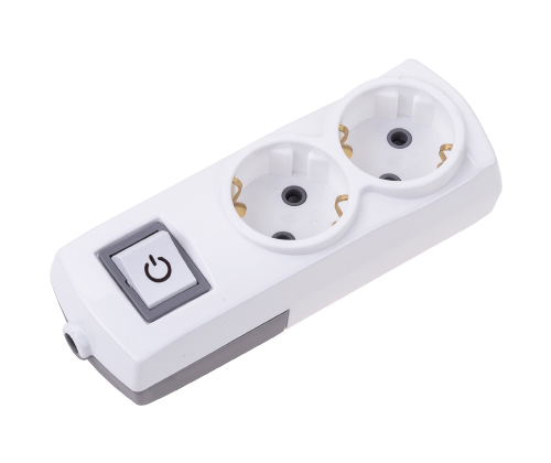 2 Gang Earthed Group Socket + Switch