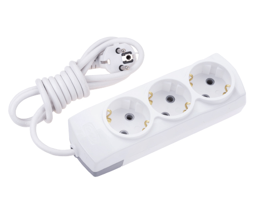 3 Gang Earthed Group Socket + 10m Cable